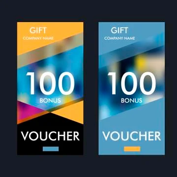 Two simple vector template modern gift certificates Stock Illustration