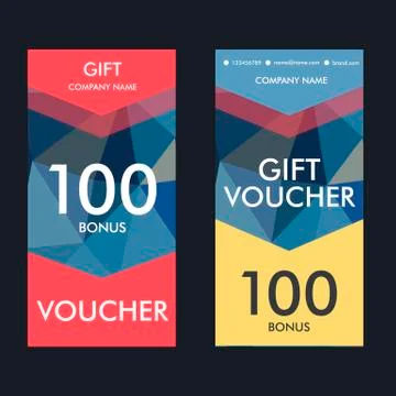 Two simple vector template modern gift certificates Stock Illustration
