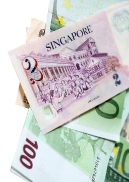 Two Singapore dollars Stock Photos