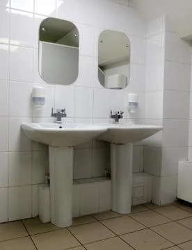Two sink in the bathroom Stock Photos