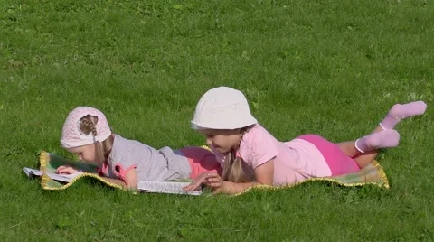 Two sisters in the park Stock Footage 56718417