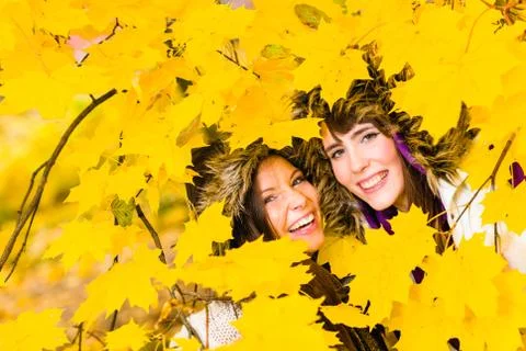Two sisters Stockfoto's
