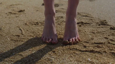 Two Sisters Walking and Having Fun on a Sunny Beach Stock-Footage 336730053