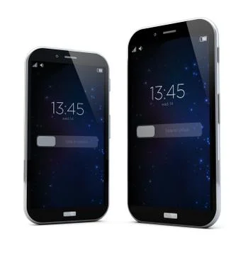 Two sizes smartphones Stock Illustration