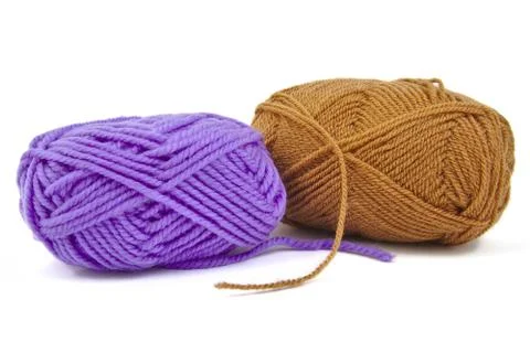Two skeins of wool Stock Photos