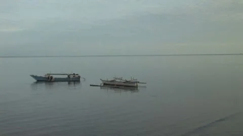 Two skiffs. Indonesia Stock Footage 8575610