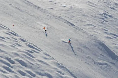 Two skiiers Stock Photos