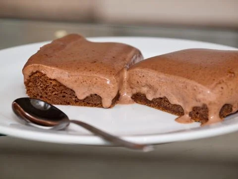 Two slice of chocolate cake Stock Photos