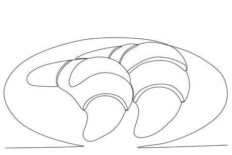 Two slices of bread for breakfast Stock Illustration