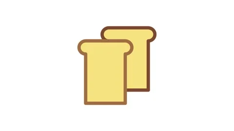 Two slices of bread with a brown crust, placed side by side on a white back.. Stock Footage 332984053