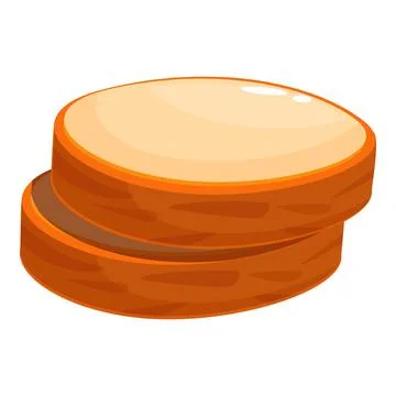 Two slices of bread creating a delicious base for sandwiches Illustrazione stock