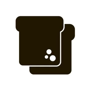 Two slices of bread icon on white background. Eps 10 flat style. Illustrazione stock