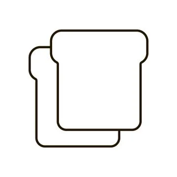 Two slices of bread icon on white background. Eps 10 flat style. 스톡 일러스트