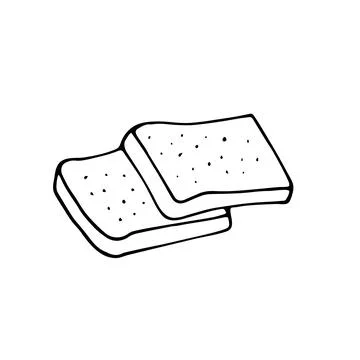 Two slices of bread Stock Illustration