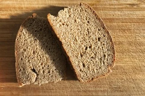 Two slices of bread. Stock Photos
