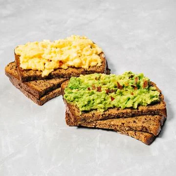 Two slices of brown bread Stock Photos