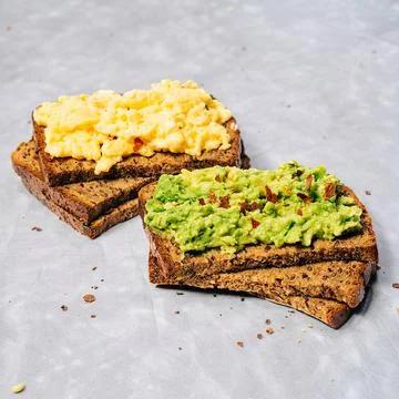 Two slices of brown bread Stock Photos