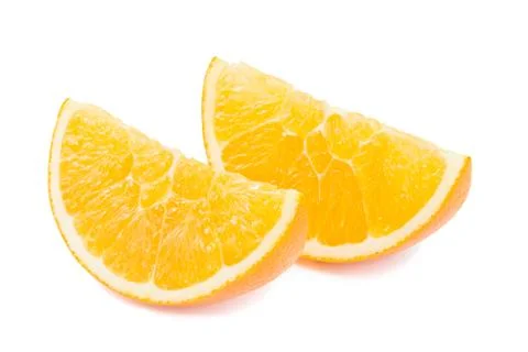 Two slices of orange Stock Photos