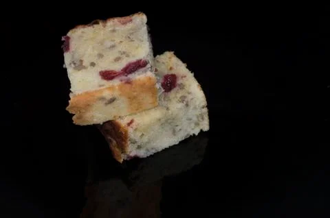 Two slices of pie with cherry Stock Photos