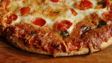 Two Slices of Pizza Stock Footage 124043050