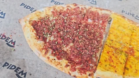 Two slices pizza on a. Stock Footage 282684632