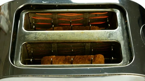 Two slices of toast Stock-Footage 64861304