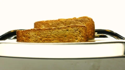 Two slices of toast Stock-Footage 64862138