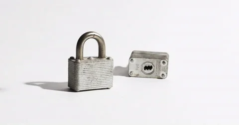 Two Sliver Pad Lock and Keys Falling on ... | Stock Video | Pond5