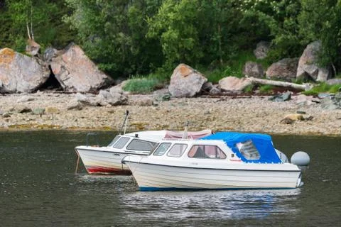 Two small boats Stock Photos