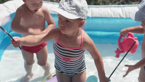 Two small children boy and girl Caucasian European Slavic appearance of same age Video stock 139247474