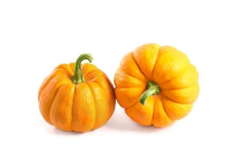 Two small decorative pumpkins Foto stock
