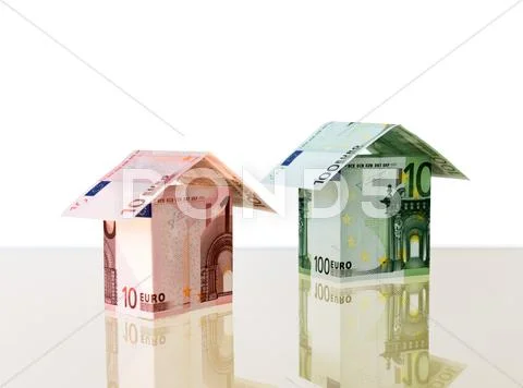 Two small houses from euro Stock Photos