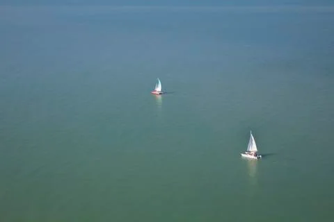 Two small sailboats Stock Photos