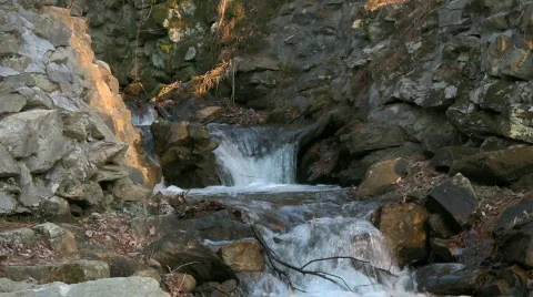 Two Small Waterfalls Stock Footage 846210