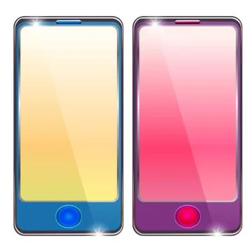 Two smart phones Stock Illustration