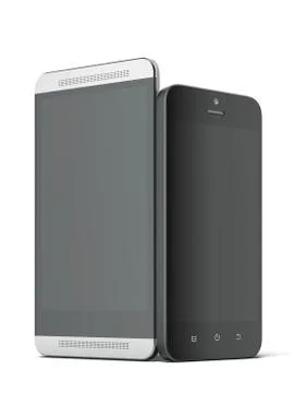 Two smart phones standing Illustration