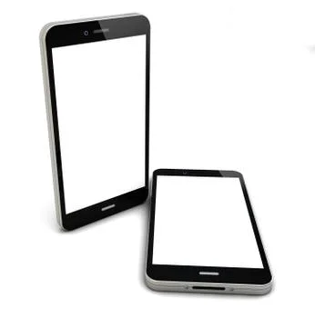 Two smartphones Stock Illustration