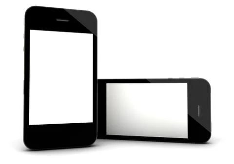 Two smartphones Stock Illustration