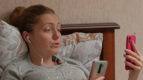 Two Smartphones Video Call Stock Footage 143972469