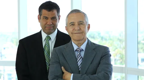 Two smiling businessmen Stock Footage 33577558