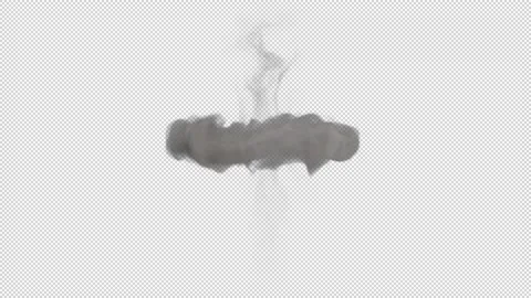 Two smoke blowing collision at center on alpha background Stock Footage 237613001