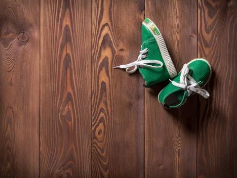 Two sneakers on the floor Stock Photos