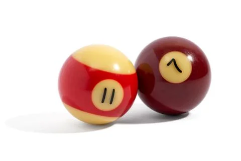 Two snooker balls Stock Photos