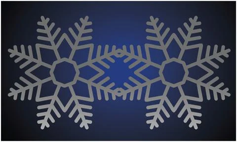 Two snowflake on abstract dark background Stock-Illustration
