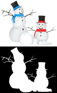Two Snowmen Illustrazione stock