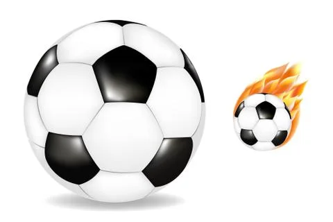 Two soccerballs Stock Illustration