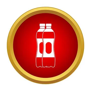 Two soda bottles icon representing refreshing beverage drinks Stock Illustration