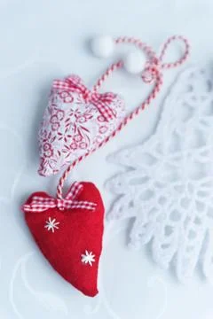 Two soft hearts Stock Photos