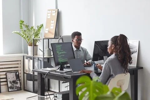 Two Software Developers in Office Stock Photos