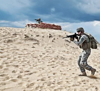Two soldiers Stock Photos